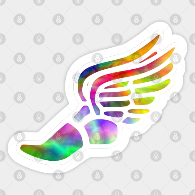 Rainbow Track Shoe Sticker by hcohen2000